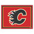 8' x 10' Red and Black NHL Calgary Flames Plush Non-Skid Area Rug - IMAGE 1