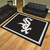 87" x 117" Black MLB Chicago White Sox Plush Non-Skid Area Rug - IMAGE 2