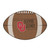 20.5" x 32.5" Brown and Black NCAA University of Oklahoma Sooners Football Shaped Mat Area Rug - IMAGE 1