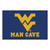 19" x 30" Blue and Yellow NCAA West Virginia University Mountaineers Rectangular Mat Area Rug - IMAGE 1