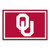 4.9' x 7.3' Red and White Contemporary NCAA University of Oklahoma Sooners Rectangular Area Rug - IMAGE 1