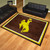 87" x 117" Brown and Yellow NCAA University of Wyoming Cowboys Plush Non-Skid Area Rug - IMAGE 2