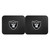 Set of 2 Black and White NFL Oakland Raiders Heavy Duty Rear Car Floor Mats 14" x 17" - IMAGE 1