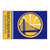 19" x 30' Blue and Yellow NBA Golden State Warriors Rectangular Starter Mat - IMAGE 1