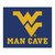 59.5" x 71" Blue and Yellow NCAA West Virginia University Mountaineers Rectangular Mat Area Rug - IMAGE 1