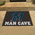 33.75" x 42.5" Black MLB Miami Marlins Man Cave All-Star Rectangular Mat Area Rug - IMAGE 2