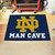 2.8' x 3.5' Navy Blue NCAA Notre Dame Fighting Irish Man Cave All Star Rectangular Area Rug - IMAGE 2