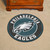 27" Teal Contemporary NFL Eagles Round Area Rug - IMAGE 2