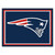 8' x 10' Navy Blue and Red NFL New England Patriots Plush Non-Skid Area Rug - IMAGE 1