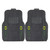 Set of 2 Black and Green NCAA University of Oregon Ducks Deluxe Car Mats 21" x 27" - IMAGE 1