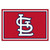 5' x 8' Red and White MLB Cardinals Plush Non-Skid Area Rug - IMAGE 1