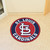 Blue and Red MLB St Louis Cardinals Round Welcome Door Mat 27" - IMAGE 2