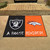 33.75" x 42.5" Orange and Black NFL Raiders - Broncos House Divided Rectangular Door Mat - IMAGE 2