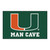 59.5" x 94.5" Green and Orange NCAA University of Miami Hurricanes Rectangular Mat Area Rug - IMAGE 1