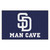 59.5" x 94.5" Black and White MLB San Diego Padres Man Cave Ulti-Mat Rectangular Mat Area Rug - IMAGE 1