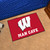 19" x 30" Red and White NCAA University of Wisconsin Badgers Rectangular Mat Area Rug - IMAGE 2