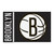 19" x 30" Black and White NBA Brooklyn Nets Rectangular Starter Mat - IMAGE 1