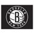 33.75" x 42.5" Black and White NBA Brooklyn Nets Rectangular All-Star Mat Outdoor Area Rug - IMAGE 1