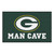 59.5" x 94.5" Green and White NFL Bay Packers "Man Cave" Area Rug - IMAGE 1