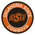 27" Orange and Brown NCAA Oklahoma State University Cowboys Rounded Door Mat - IMAGE 1