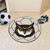 27" White and Black NCAA Kennesaw State University Owls Soccer Ball Mat - IMAGE 2