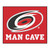 5' x 6' Red and White NHL Hurricanes Man Cave Tailgater Rectangular Mat Area Rug - IMAGE 1