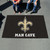 5' x 8' Black and White NFL Orleans Saints Man Cave Ultimate Rectangular Mat Area Rug - IMAGE 2