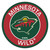 27" Green and Red NHL Minnesota Wild Rounded Door Mat - IMAGE 1