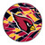27" Red and Yellow NFL Arizona Cardinals Round Non-Skid Mat Area Rug - IMAGE 1