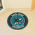 27" Black and Blue NHL San Jose Sharks Rounded Door Mat - IMAGE 2