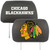 10" x 13" Black and Brown NHL Chicago Blackhawks Head Rest Cover Automotive Accessory - IMAGE 1