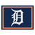 87" x 117" Black and White MLB Detroit Tigers Plush Non-Skid Area Rug - IMAGE 1