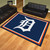 87" x 117" Black and White MLB Detroit Tigers Plush Non-Skid Area Rug - IMAGE 2