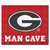 4.9' x 5.9' Red NCAA University of Georgia Bulldogs Man Cave Tailgater Rectangular Area Rug - IMAGE 1