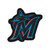 Blue and Red MLB Miami Marlins Mascot Door Mat 30" x 30.7" - IMAGE 1