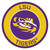 27" Purple and Yellow NCAA Louisiana State University Tigers Rounded Door Mat - IMAGE 1
