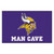 19" x 30" Black NFL Minnesota Vikings Man Cave Starter Rectangular Mat Area Rug - IMAGE 1