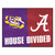 33.75" x 42.5" Multi-colored NCAA LSU Alabama House Divided Door Mat - IMAGE 1