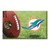 19" x 30" Green and Brown NFL Miami Dolphins Shoe Scraper Door Mat - IMAGE 1