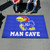 59.5" x 94.5" Blue and Yellow NCAA Kansas Jayhawks University Rectangular Mat Area Rug - IMAGE 2