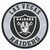27" Gray and Black Contemporary NFL Raiders Round Area Rug - IMAGE 1