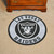 27" Gray and Black Contemporary NFL Raiders Round Area Rug - IMAGE 2