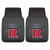 Set of 2 Black and Red NCAA Rutgers University Scarlet Knights Car Mats 17" x 27" - IMAGE 1