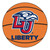 27" Orange and Red NCAA Liberty University Flames Basketball Shaped Mat Area Rug - IMAGE 1