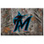 Blue and Gray MLB Miami Marlins Shoe Scraper Doormat 19" x 30" - IMAGE 1