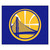 59.5" x 71" Blue NBA Golden State Warriors Rectangular Tailgater Mat Outdoor Area Rug - IMAGE 1