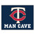 33.75" x 42.5" Red and Black MLB Minnesota Twins Man Cave All-Star Rectangular Mat Area Rug - IMAGE 1
