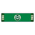 18" x 72" Green and White Contemporary NCAA Colorado State University Rams Rectangular Golf Mat - IMAGE 1