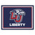 7.25' x 9.75' Red NCAA Liberty University Flames Plush Area Rug - IMAGE 1