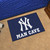 19" x 30" Blue and White MLB New York Yankees Man Cave Starter Rectangular Mat Area Rug - IMAGE 2